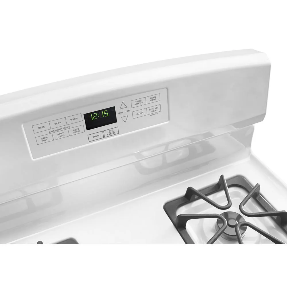 Amana AGR6303MMW 30-Inch Gas Range With Bake Assist Temps