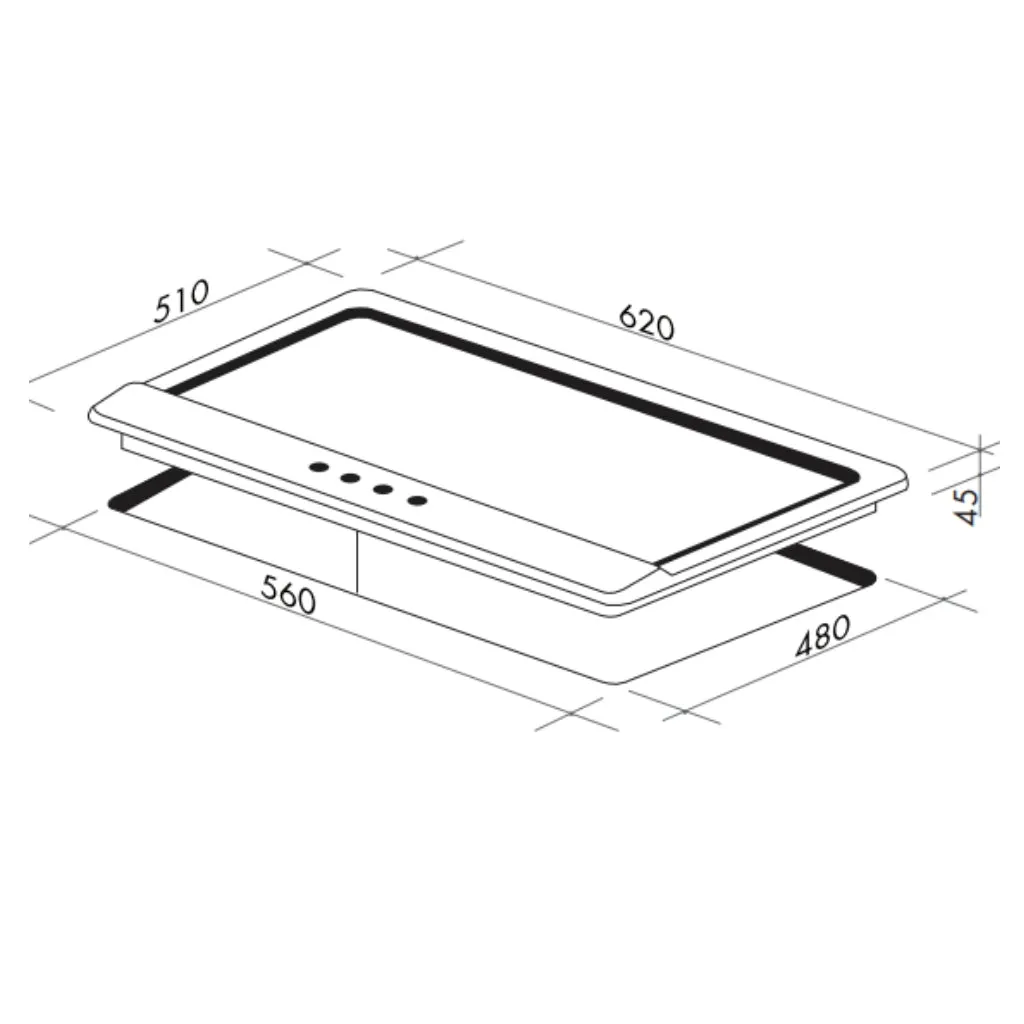 Artusi AGH65X 60cm Stainless Steel Gas Cooktop