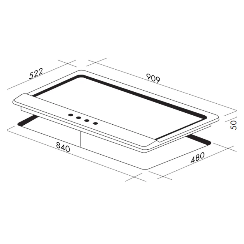 Artusi AGH90XFFD 90cm Stainless Steel Gas Cooktop