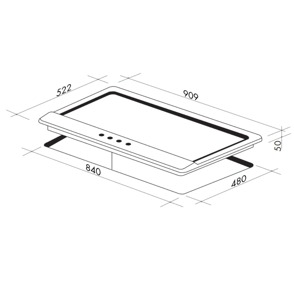 Artusi AGH91XFFD 90cm Stainless Steel Gas Cooktop