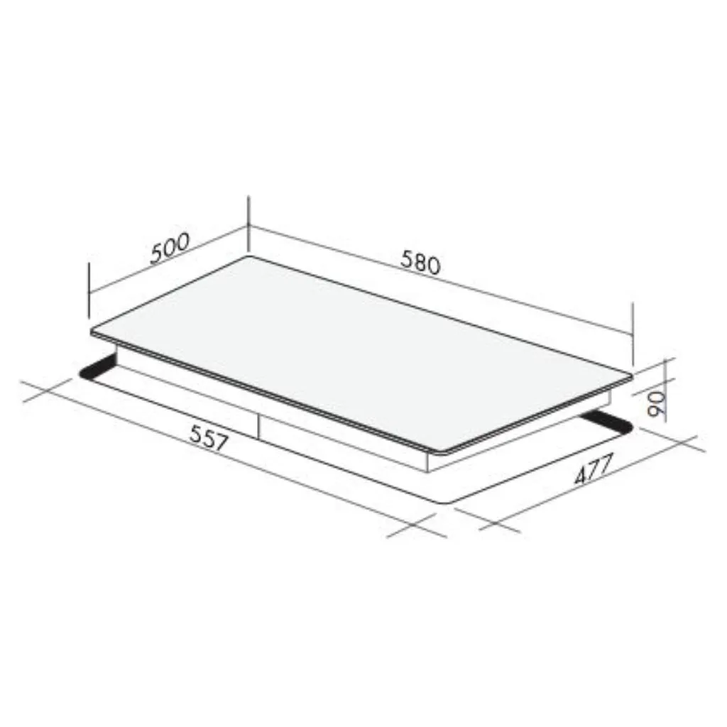 Artusi CAGH600X 60cm Stainless Steel Gas Cooktop