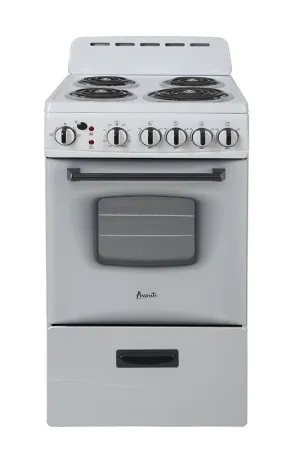 Avanti ERU200P0W 20" Electric Range