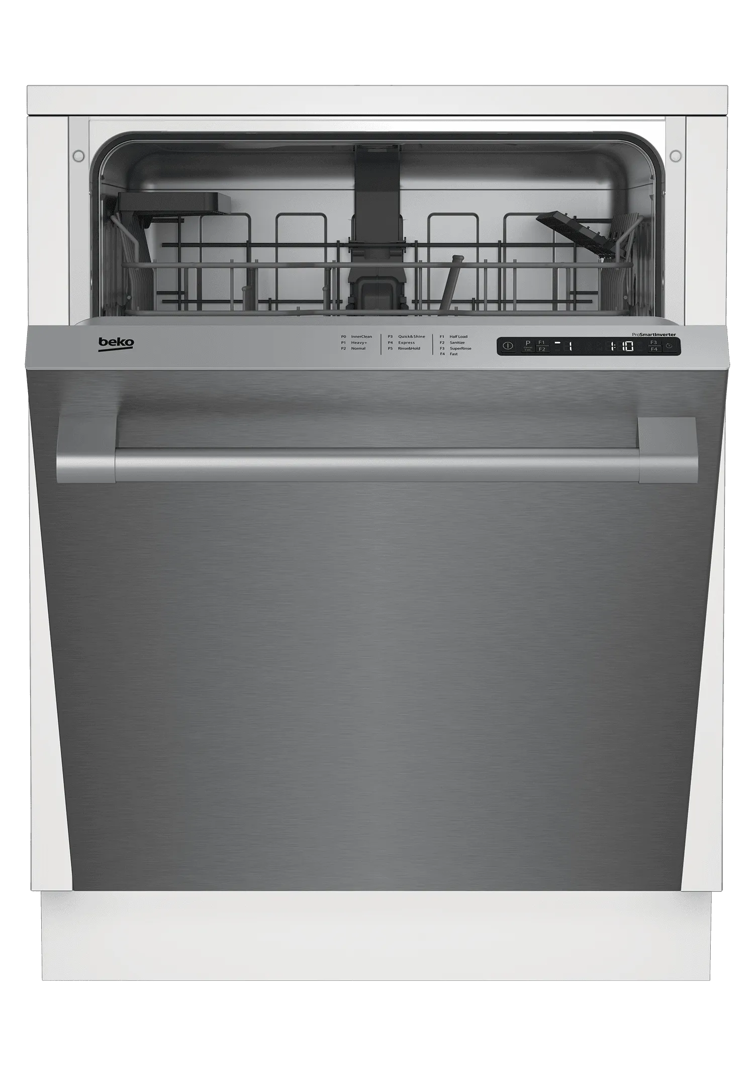 Beko DDT25401X Tall Tub Stainless Dishwasher, 14 Place Settings, 48 Dba, Top Control