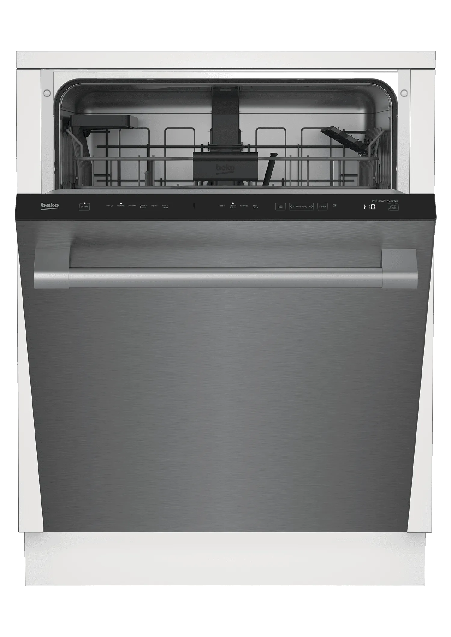 Beko DDT36430X Tall Tub Stainless Dishwasher, 14 Place Settings, 45 Dba, Top Control