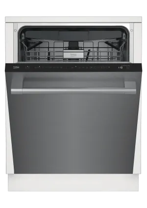 Beko DDT38530XWS Tall Tub Stainless Dishwasher, 16 Place Settings, 45 Dba, Top Control With Water Softener