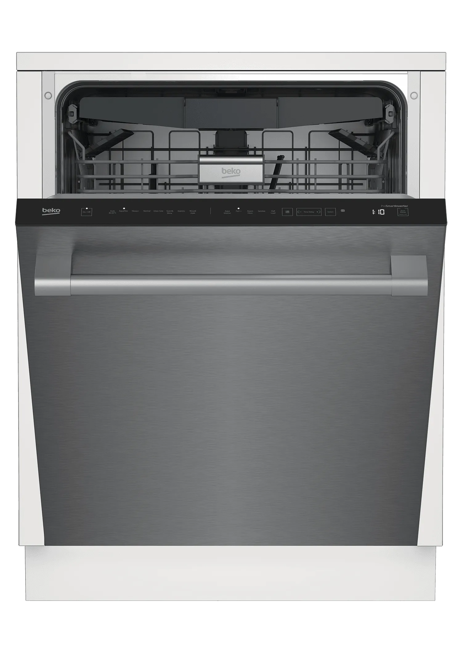 Beko DDT38530XWS Tall Tub Stainless Dishwasher, 16 Place Settings, 45 Dba, Top Control With Water Softener
