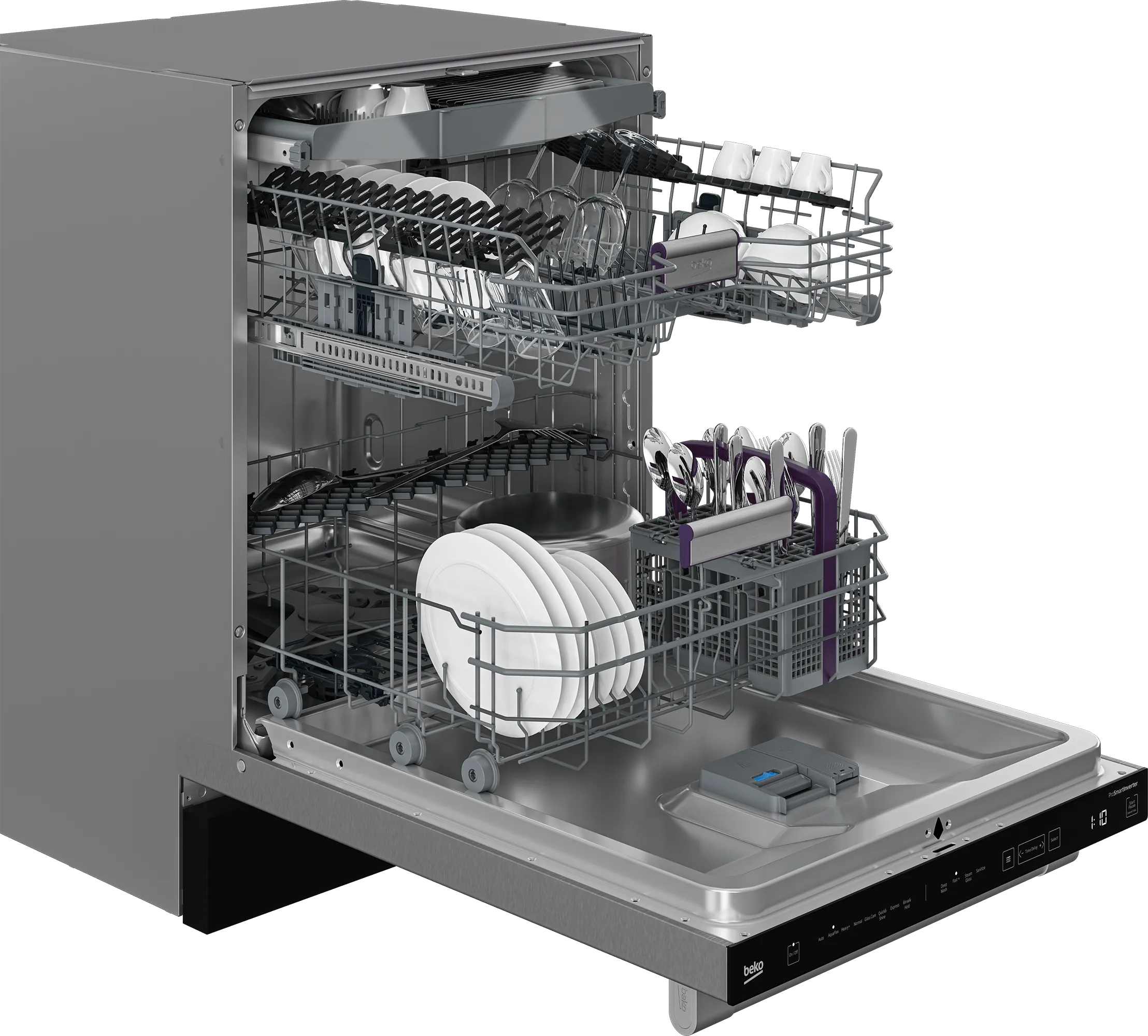 Beko DDT38532X Tall Tub Dishwasher With (16 Place Settings, 45.0