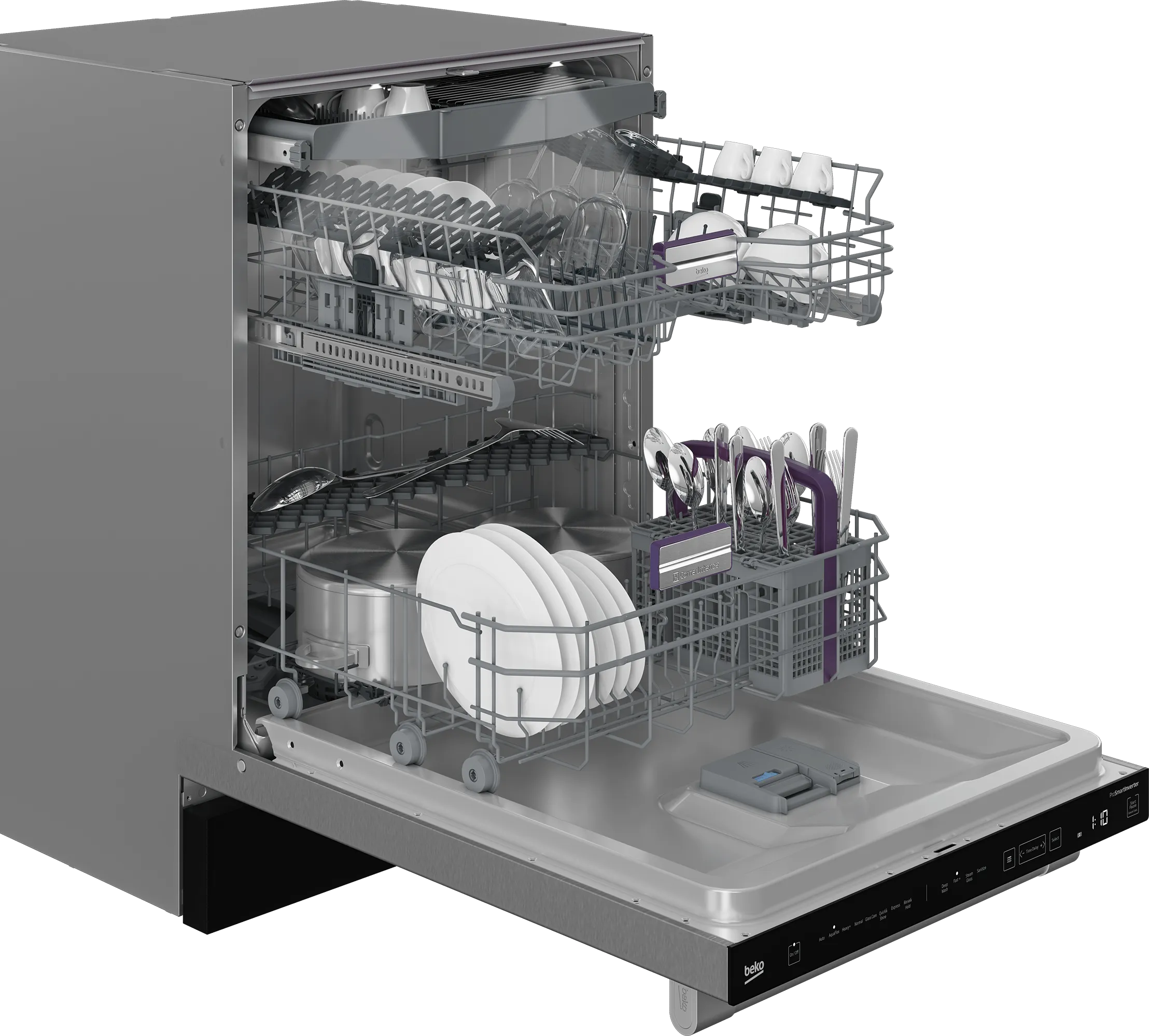 Beko DDT38532XHW Tall Tub Dishwasher With (16 Place Settings, 45.0