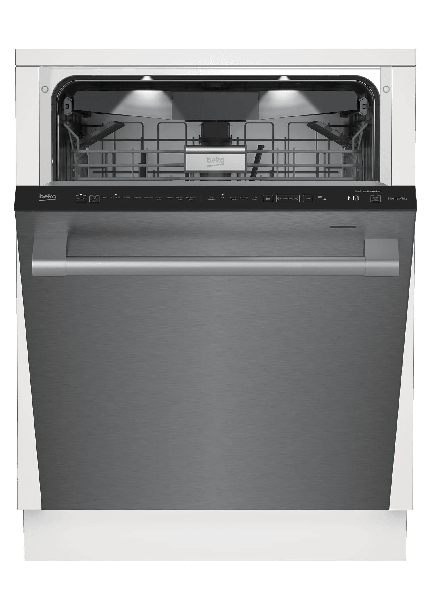 Beko DDT39432X Tall Tub Wifi Connected Stainless Dishwasher, 16 Place Settings, 39 Dba, Top Control