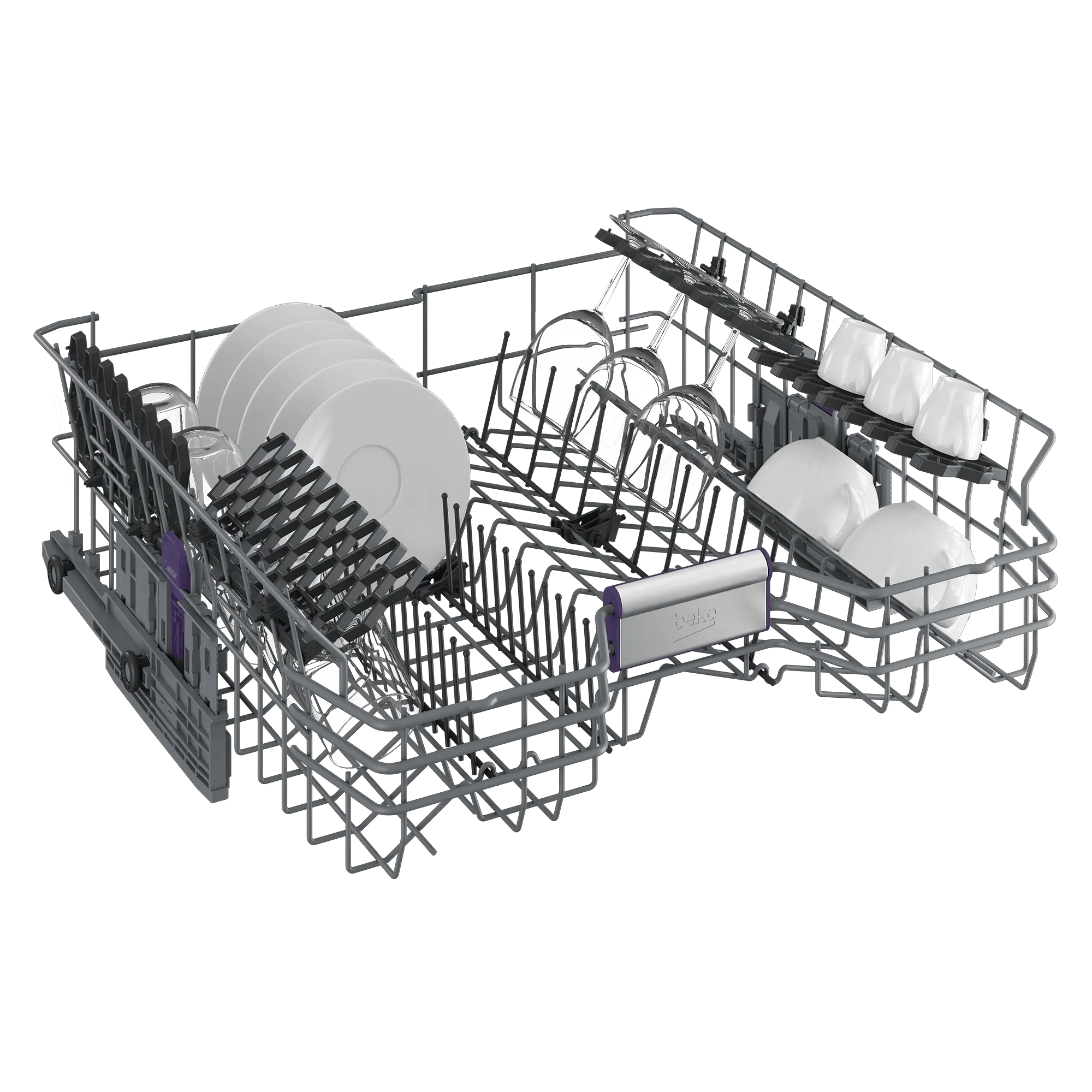Beko DDT39432X Tall Tub Wifi Connected Stainless Dishwasher, 16 Place Settings, 39 Dba, Top Control