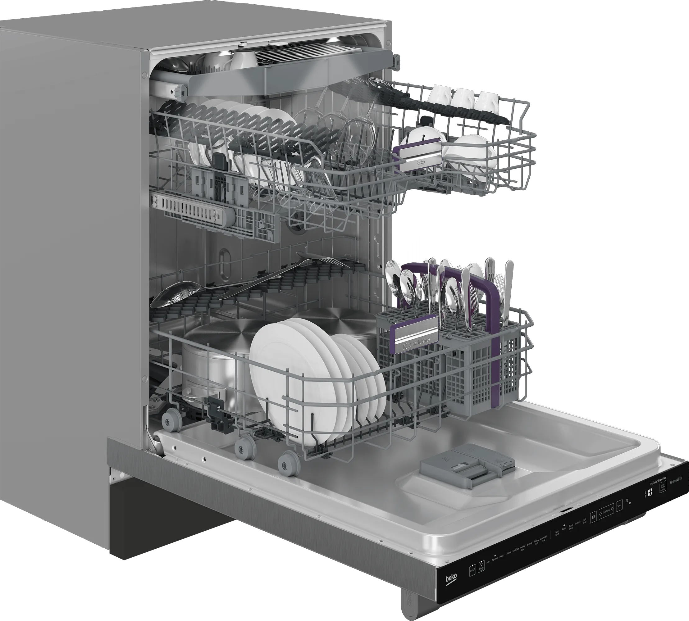 Beko DDT39434X Tall Tub Dishwasher With (16 Place Settings, 39.0