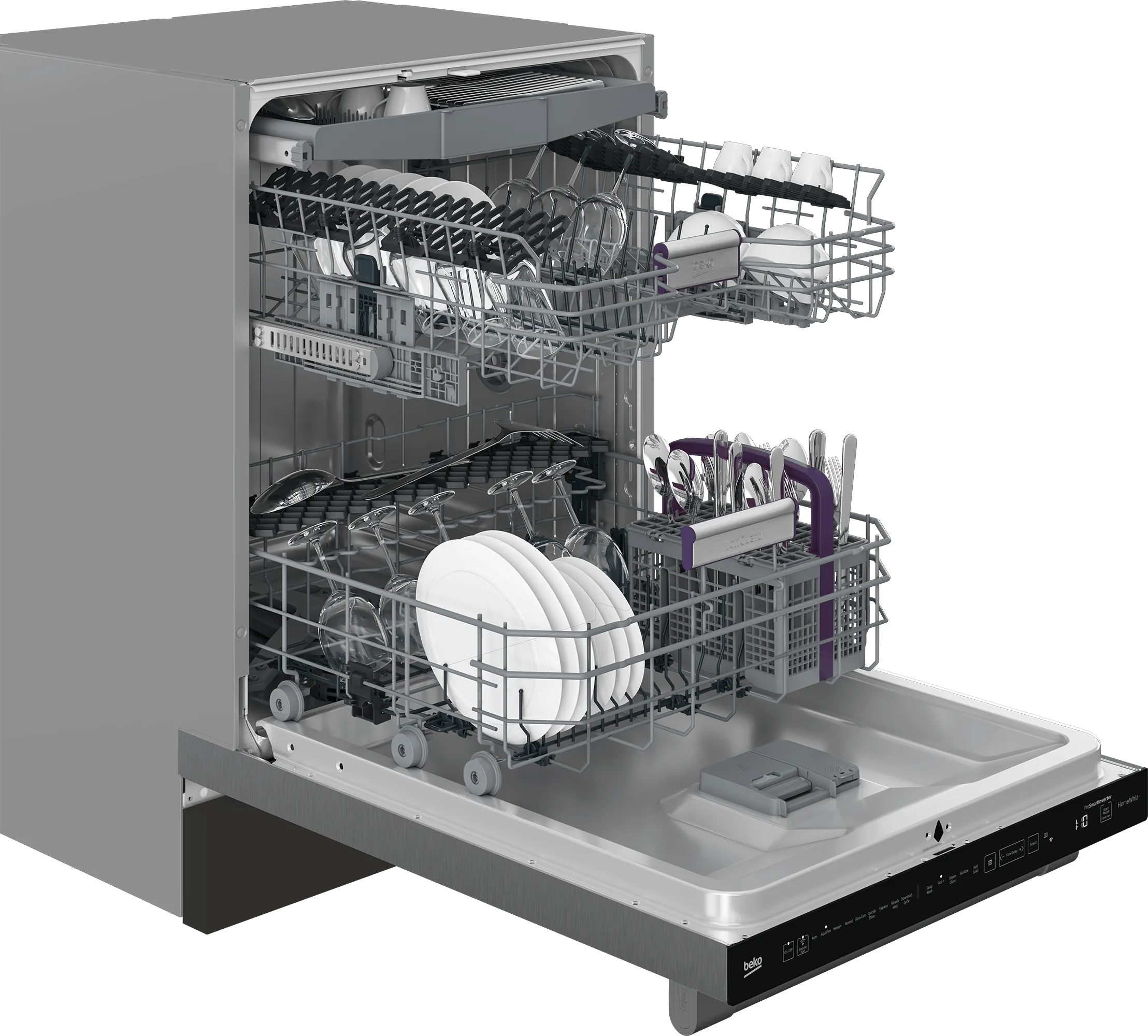 Beko DDT39434X Tall Tub Dishwasher With (16 Place Settings, 39.0