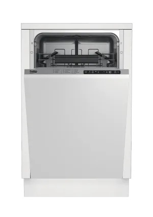 Beko DIS25840 Slim Size Dishwasher, 8 Place Settings, 48 Dba, Fully Integrated Panel Ready