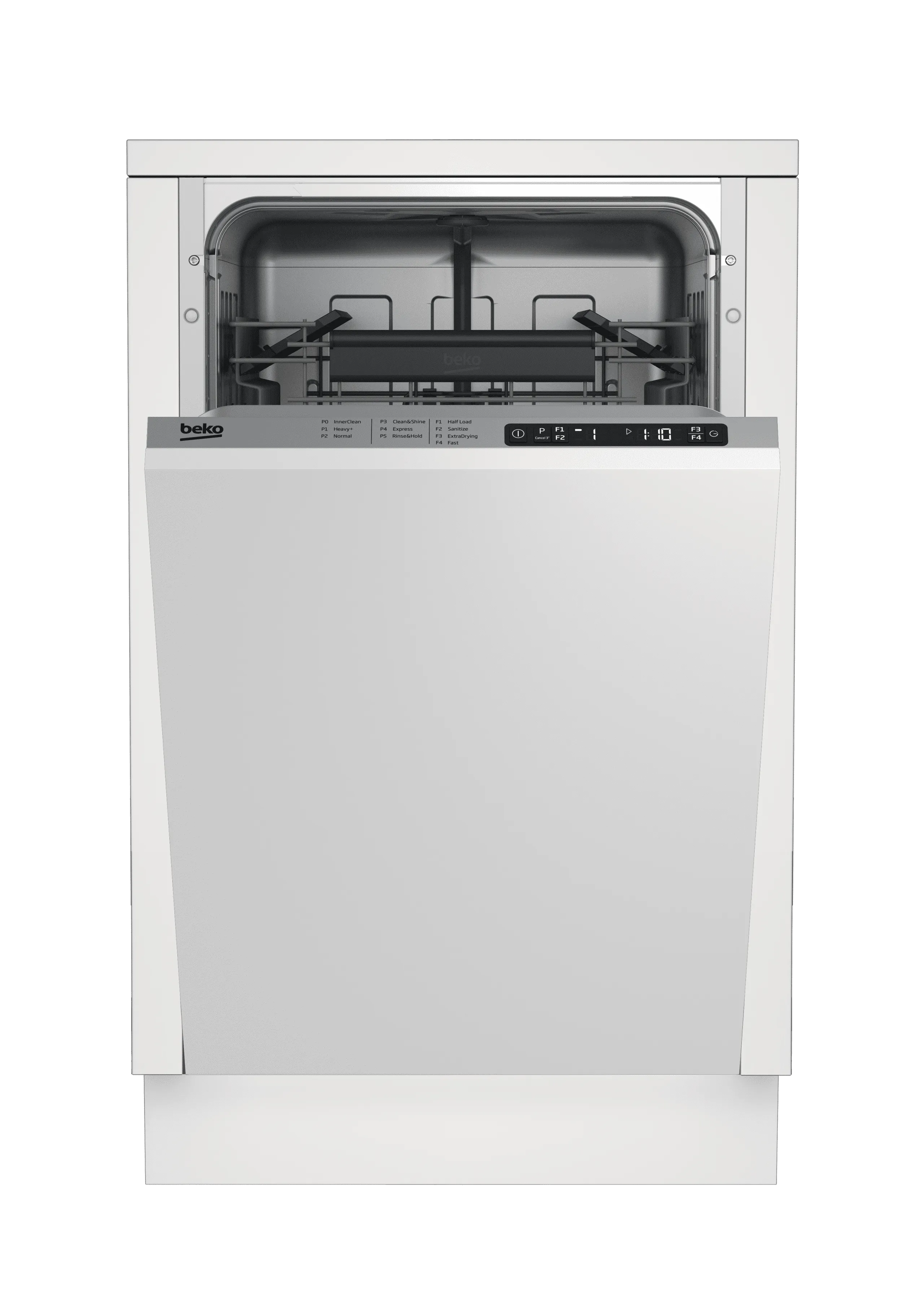 Beko DIS25840 Slim Size Dishwasher, 8 Place Settings, 48 Dba, Fully Integrated Panel Ready