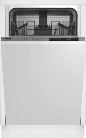Beko DIS25842 Slim Size Dishwasher, 8 Place Settings, 48 Dba, Fully Integrated Panel Ready