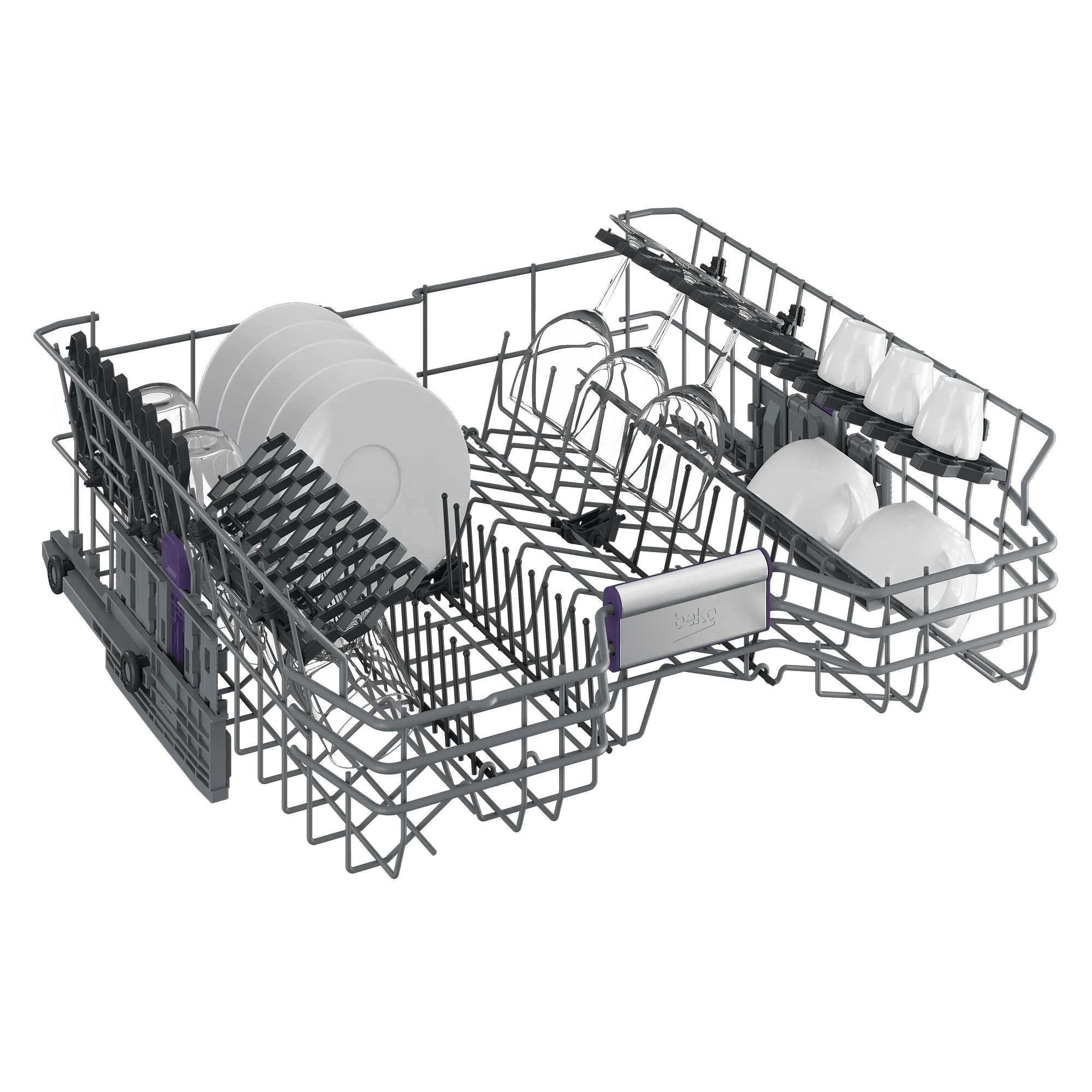 Beko DIT38530 Tall Tub Dishwasher, 16 Place Settings, 45 Dba, Fully Integrated Panel Ready