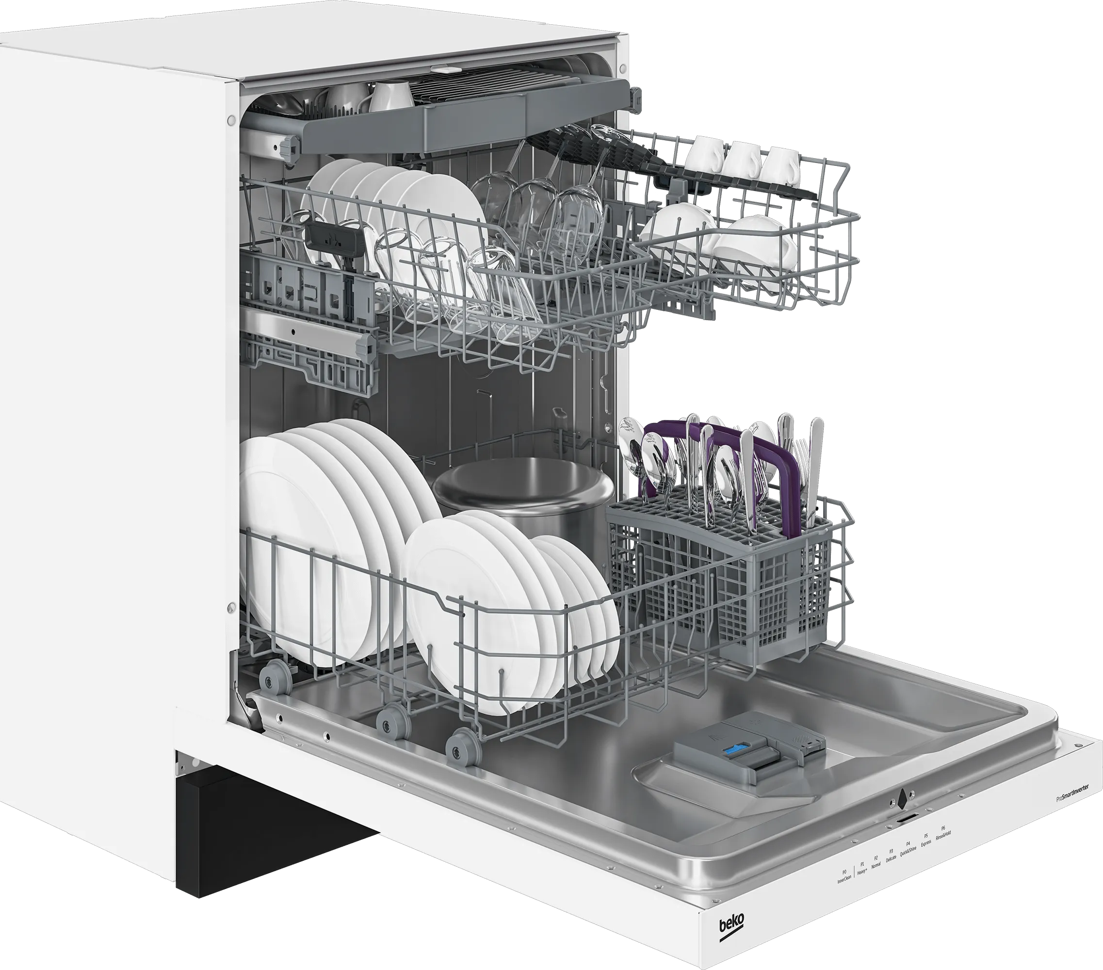 Beko DUT36522W Tall Tub Dishwasher With (15 Place Settings, 45.0