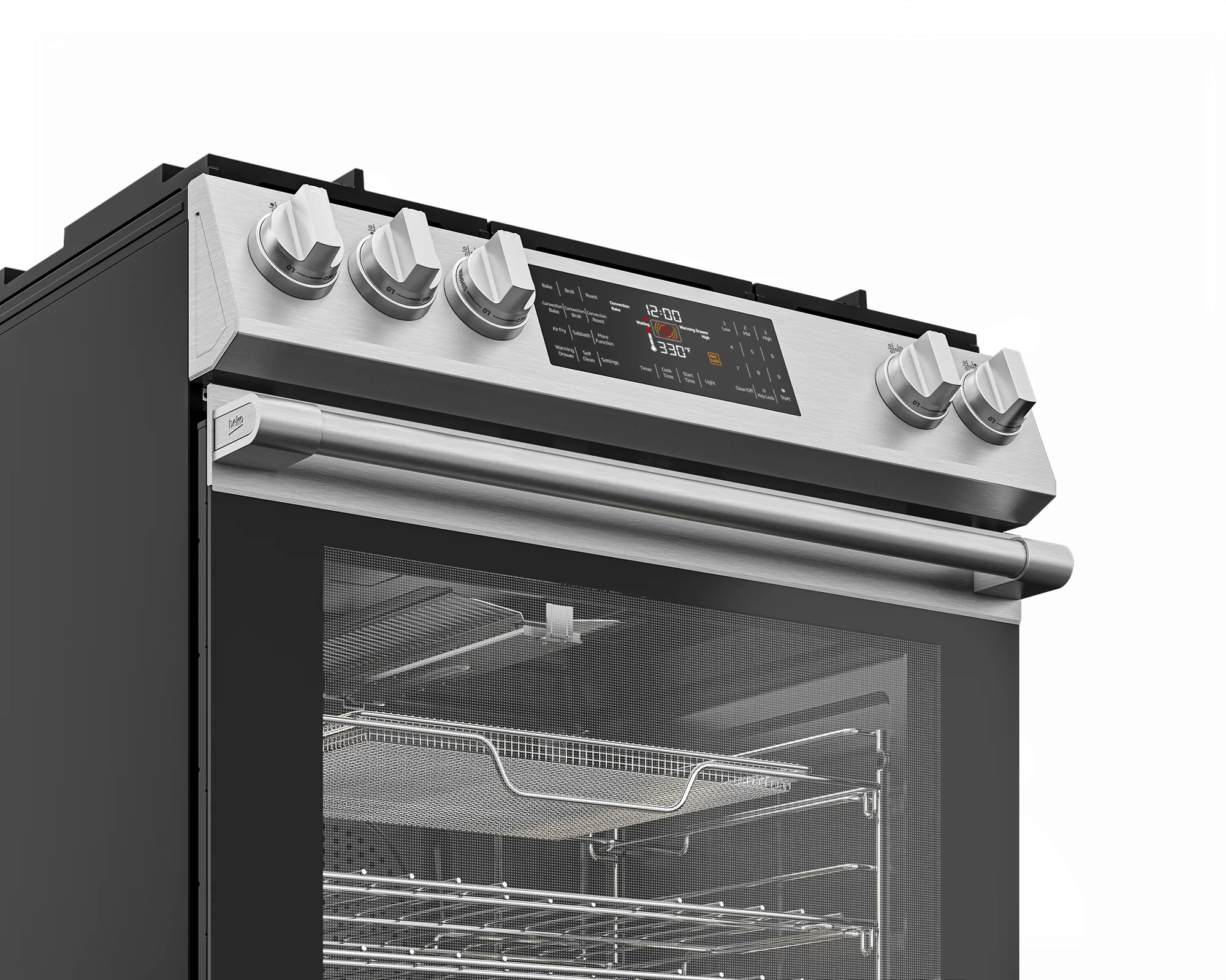 Beko SLGR30524SS 30" Slide-In Range