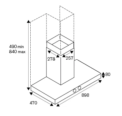 Bertazzoni K90TUKXA 90cm Wall-Mount Hood