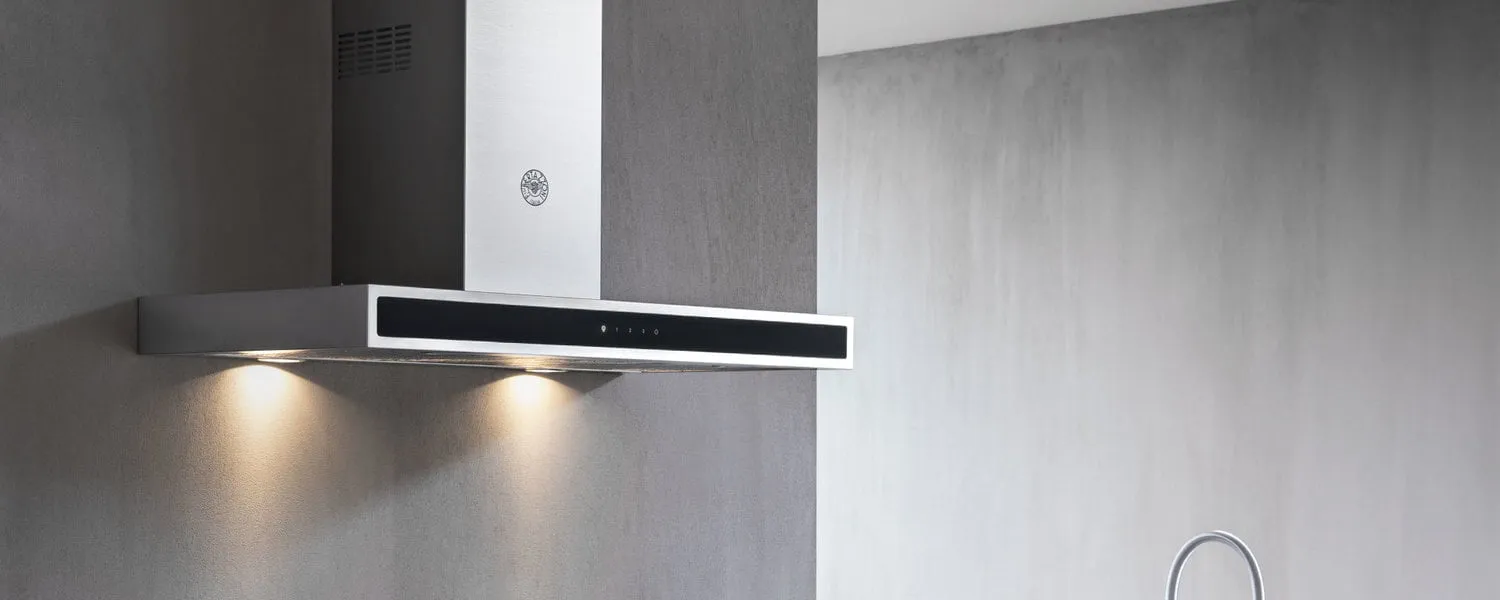 Bertazzoni KG30X 30 Wallmount Hood, Glass Front, 1 Motor 600 Cfm Stainless Steel