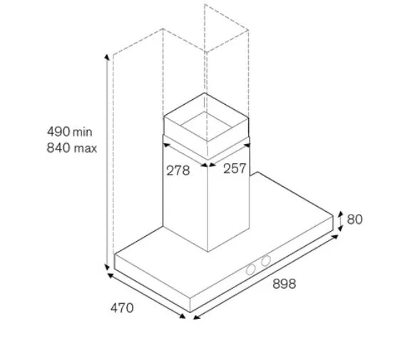Bertazzoni KG90KLAG1XA 90cm Wall-Mount Hood