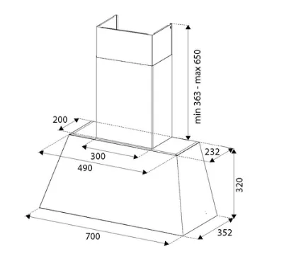 Bertazzoni KR70HER1ADA 70cm Heritage Wall Mounted Hood