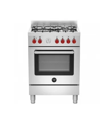 Bertazzoni La Germania RI64C61BX/XR/XB Free Standing Cooker Bundle   K60TELXA Telescopic Hood
