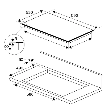 Bertazzoni P603I30NV 60cm Built-in Induction Hob
