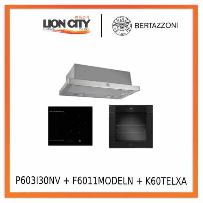 Bertazzoni  P603I30NV 60cm Induction Hob   F6011MODELN 11 Function Oven   K60TELXA Hood