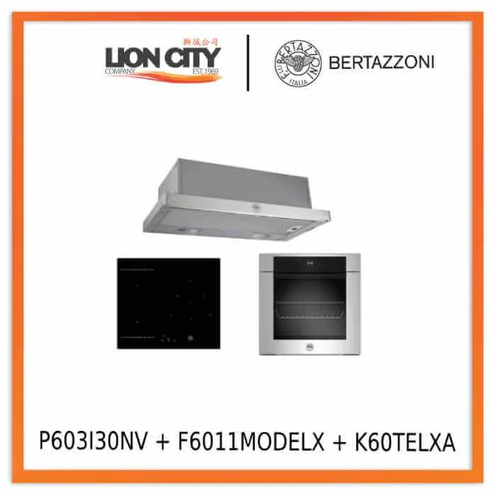 Bertazzoni P603I30NV 60cm Induction Hob   F6011MODELX 11 Function Oven   K60TELXA Hood