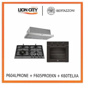 Bertazzoni P604LPRONE 60cm 4-Burner Gas   F605PROEKN 5 Function Oven   K60TELXA Hood