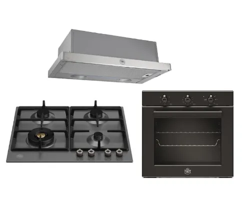 Bertazzoni P604LPRONE 60cm 4-Burner Gas   F605PROEKN 5 Function Oven   K60TELXA Hood