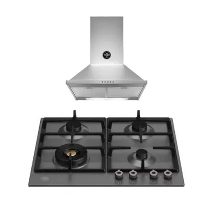 Bertazzoni P604LPRONE 60cm Gas Hob   KPL60PLAG1XA Wall-Mount Hood