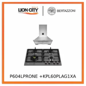 Bertazzoni P604LPRONE 60cm Gas Hob   KPL60PLAG1XA Wall-Mount Hood