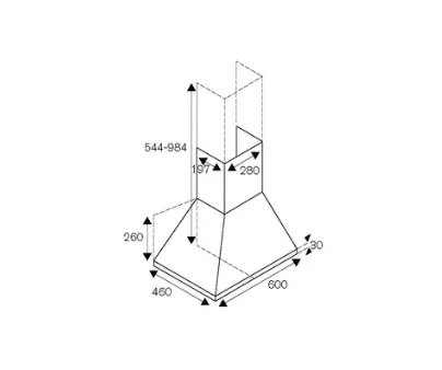Bertazzoni P604LPRONE 60cm Gas Hob   KPL60PLAG1XA Wall-Mount Hood
