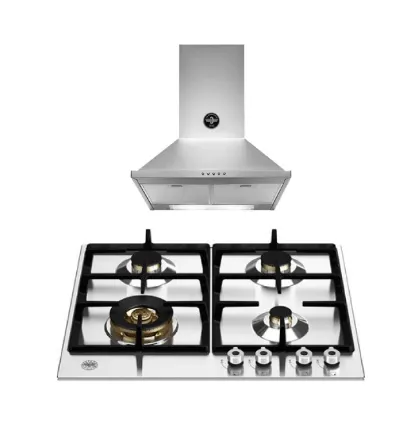 Bertazzoni P604LPROX 60cm Gas Hob   KPL60PLAG1XA Wall-Mount Hood