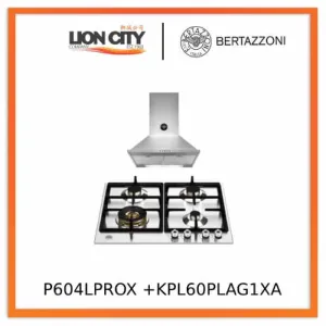 Bertazzoni P604LPROX 60cm Gas Hob   KPL60PLAG1XA Wall-Mount Hood