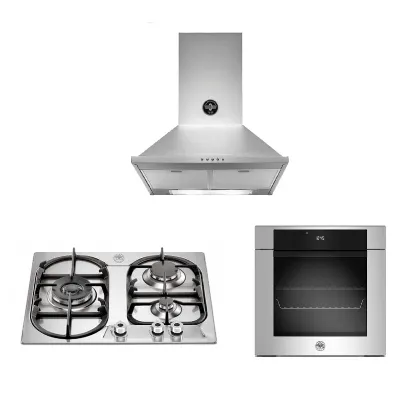 Bertazzoni P6501PROXE 60cm 3-Burner Gas Hob   F6011MODEL 11 Function Oven   KPL60PLAG1XA Hood