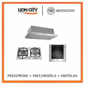 Bertazzoni P6501PROXE 60cm 3-Burner Gas Hob   F6011MODELX/LN 11 Function Oven   K60TELXA Hood