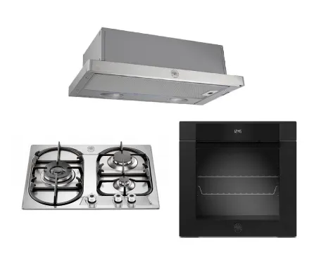 Bertazzoni P6501PROXE 60cm 3-Burner Gas Hob   F6011MODELX/LN 11 Function Oven   K60TELXA Hood