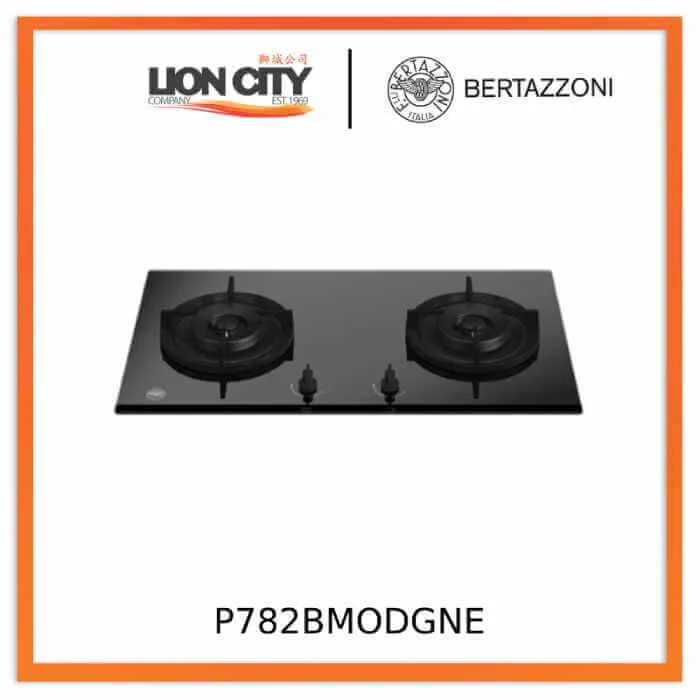 Bertazzoni P782BMODGNE 78cm gas on glass hob, layout Asia