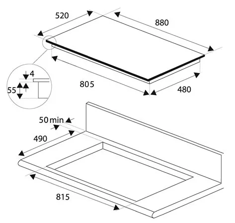 Bertazzoni P885IC2G5NE 88 cm induction hob