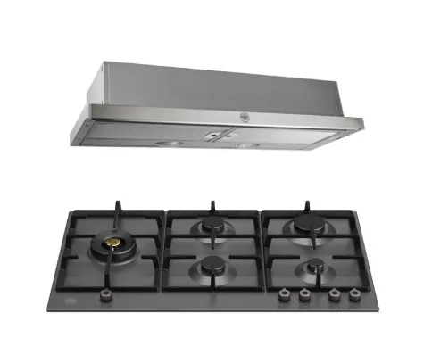 Bertazzoni P905LPRONE 90cm Gas Hob   K90TELXA Telescopic Hood