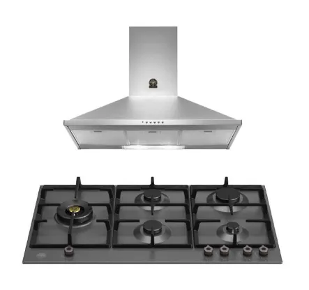 Bertazzoni P905LPRONE 90cm Gas Hob   KPL90PLAG1XA Wall-Mount Hood