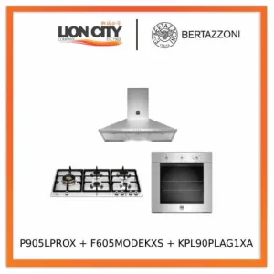 Bertazzoni P905LPROX 90cm Gas Hob   F605MODEKXS 5 Function Oven   KPL90PLAG1XA Wall-Mount Hood