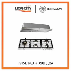 Bertazzoni P905LPROX 90cm Gas Hob   K90TELXA Telescopic Hood
