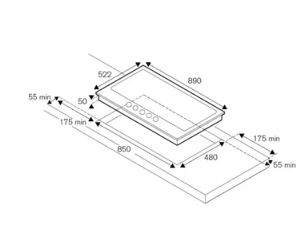 Bertazzoni P905LPROX 90cm Gas Hob   KPL90PLAG1XA Wall-Mount Hood