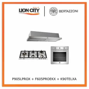 Bertazzoni P905LPROX Professional 90cm 5-Burner Gas Hob   F605PROEKX 5 Function Oven  K90TELXA Hood
