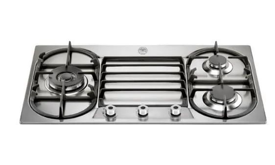 Bertazzoni P9501PROX 90 cm 3 Aluminium Burners, Dual Wok Hob