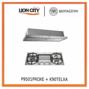 Bertazzoni P9501PROXE 90cm 3 Burner Gas   K90TELXA Hood Bundle